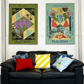 Banners with Flourish values