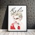Limited Edition Kylie Minogue "2 Hearts" A3 Black Chrome Foil Print