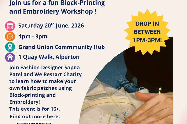 FREE Block Painting and Embriodery Workshop