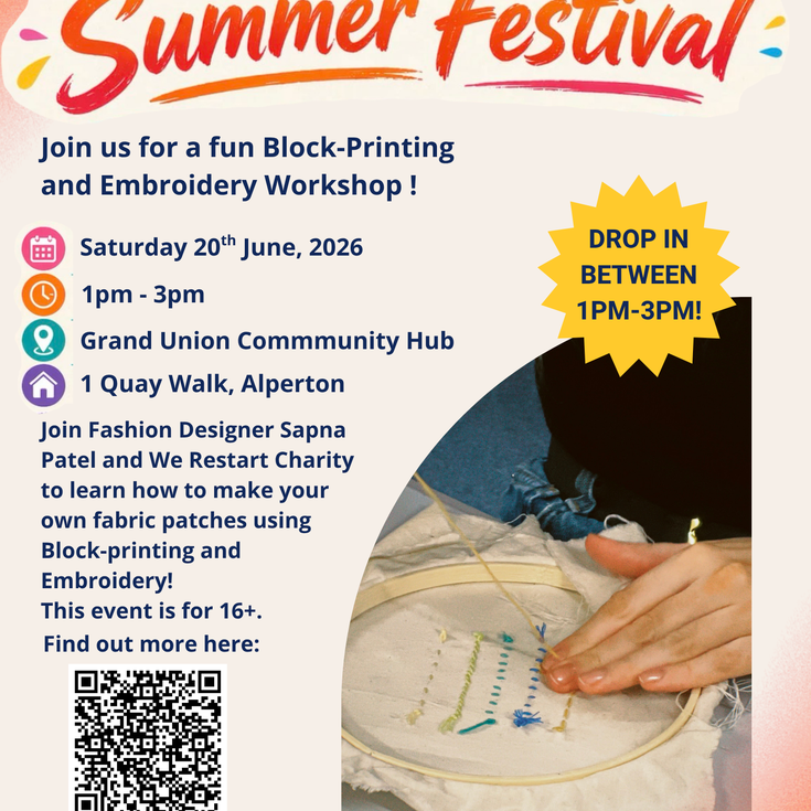 FREE Block Painting and Embriodery Workshop