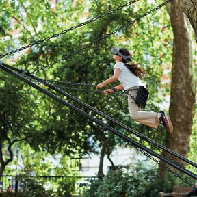 VR Swing rider at City of London's Fantastic Feats festival