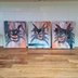 Cat heads (acrylic on canvas)