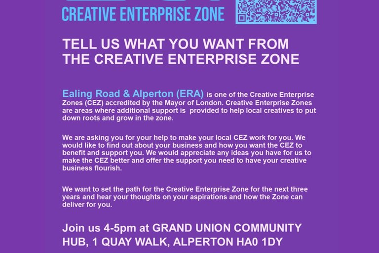 TELL US WHAT YOU WANT FROM THE CREATIVE ENTERPRISE ZONE